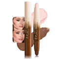 Erinde Dual-Ended Contour Stick, 2-In-1 Nose Contour & Highlighter Pen, Creamy, Buildable and Easy to Apply, Long Lasting Waterproof Cream Bronzer & Highlight Sticks, 23 Tan