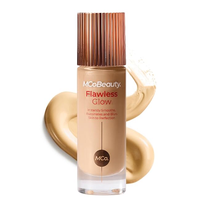 MCoBeauty Flawless Glow Luminous Skin Filter - 2.5 Fair - 4-in-1 Primer, Highlighter & Foundation Booster - Dewy Illuminating Tint Face Makeup with Squalane Vitamin E - Vegan & Cruelty Free