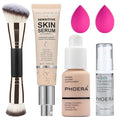 PHOERA Foundation Full Coverage,and 2024 New PHOERA Foundation Makeup for Mature Skin, Wrinkles Matte Natural Finish for a Flawless Complexion with Medium Coverage (101+N01/ Porcelain+Porcelain)
