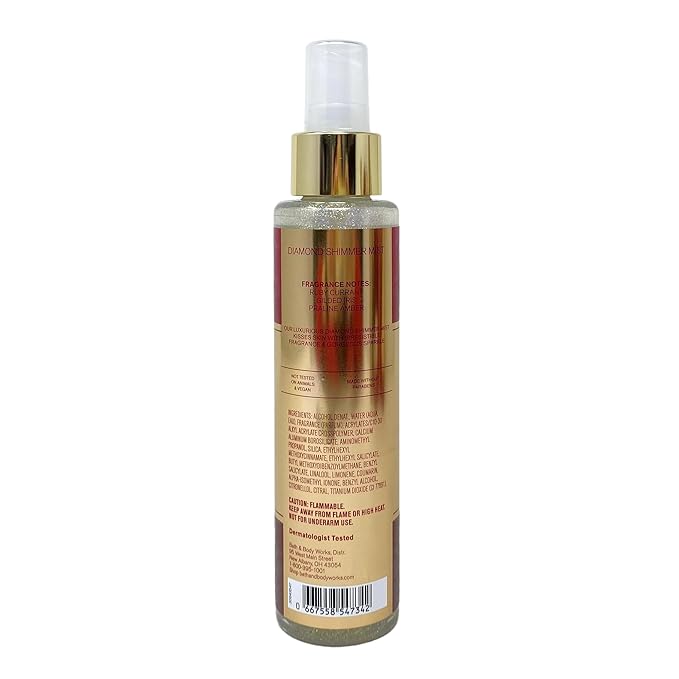 Bath & Body Works Luminous 3 Piece Diamond Shimmer Mist Set with a Natural Oats Sample Soap - Full Size