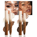 FeiCuiYun 2Pcs Dual-Ended 2-in-1 Cream Contour & Highlighter Stick Makeup For Face & Body – Waterproof, Long-Lasting, Suitable for All Skin Tones, (05+06)