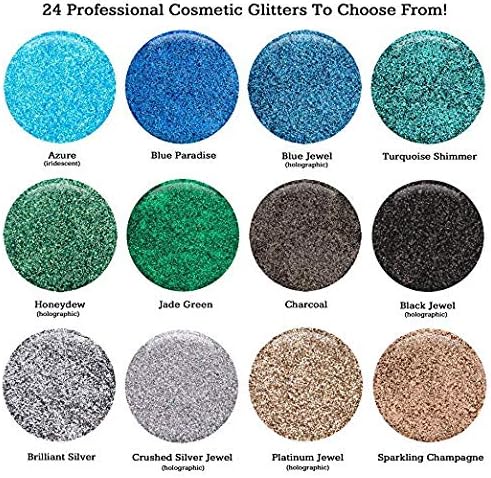 Glitties - Turquoise Shimmer - Cosmetic Grade Extra Fine (.006") Loose Glitter Powder Safe for Skin! Perfect for Makeup, Body Tattoos, Face, Hair, Lips, Soap, Lotion, Nail Art - (30 Gram Jar)