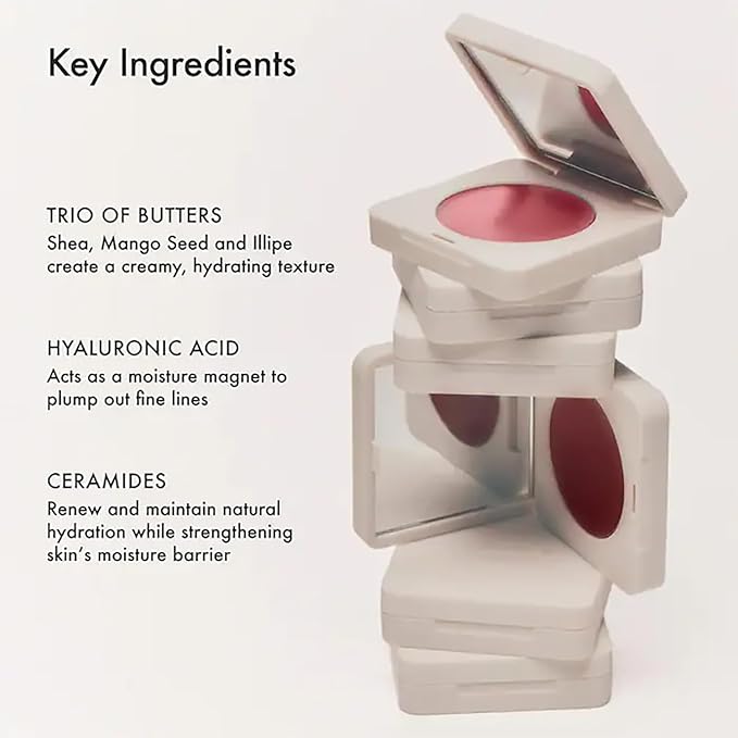 Summer Fridays Blush Butter Balm - Skincare-Infused Hydrating Cream Blush with Hyaluronic Acid, Ceramides, & Shea Butter for a Dewy Flush of Color - Cheek and Lip Tint - Toasted Terracotta (0.14 Oz)