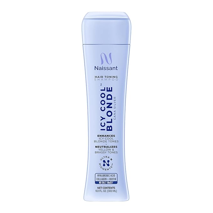 Naissant Icy Cool Blonde Hair Purple Toning Shampoo| Ultra High-Purity Pigments | Neutralizes Yellow & Brassy Tones | Hyaluronic Acid, Collagen & Biotin | Paraben, Ammonia & Sulfate Free | 10.1 Fl. Oz