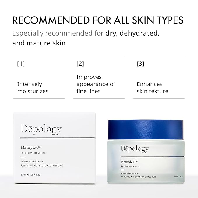 depology Matriplex™ Peptide Intense Cream | Infused with Matrixyl® 3000 | Matrixyl® | Synthe’6® | and Matrixyl® Morphomics® | Hydrating Facial Moisturizer | Improves Apearance of Fine Lines