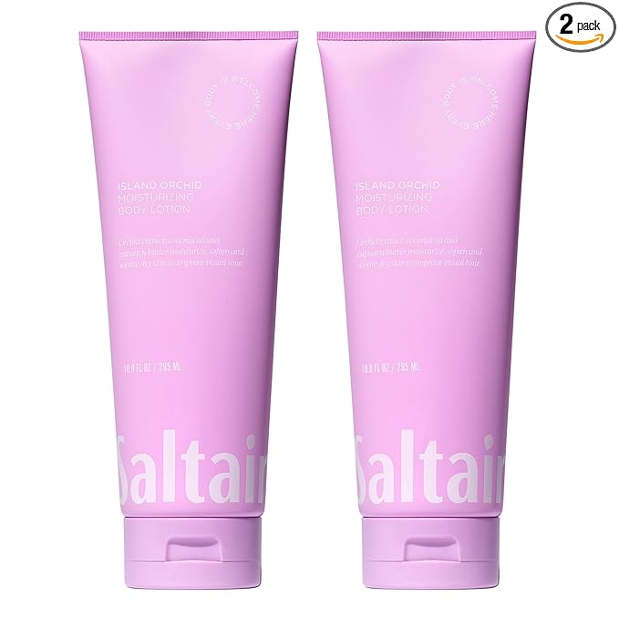 Saltair Body Lotion - 2 Pack Moisturizing Lotion For Dry Skin. Island Orchid Scented Hydrating Body Cream with Nourishing Moisturizer Formula. Skin Care for Women and Men. 2x 10oz Tubes