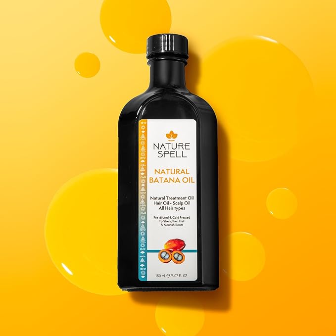 Nature Spell Batana Oil for Hair Growth, Pre-Diluted Scalp Oil, Strengthens and Repairs Damaged Strands, Nourishes and Hydrates Split Ends, Adds Shine, For All Hair Types, Vegan, 5.07 Fl Oz