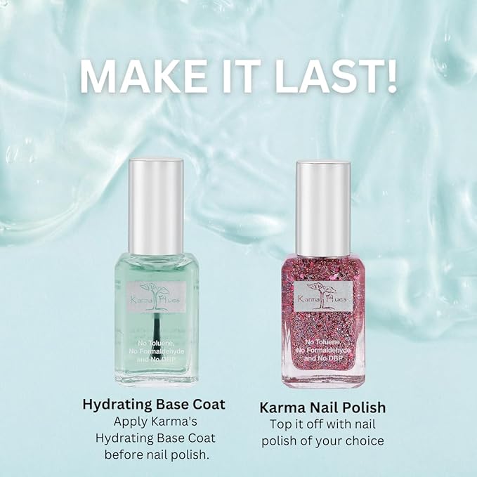 Karma Naturals Hydrating Base Coat – Non-Toxic, Vegan & Cruelty-Free Nail Polish for Strength & Protection