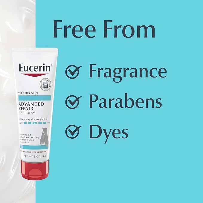 Eucerin Intensive Repair Light Feel Foot Creme 3 Ounce (Pack of 3)