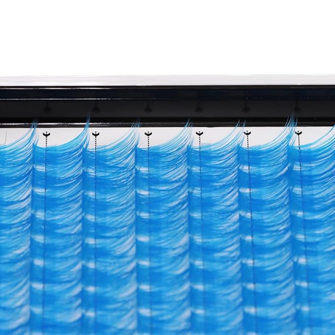 Wide Stem With Various Colored False Eyelashes D Curl Eyelash String 10-20mm Choose Professional Makeup Personal Eyelash String Grafted Eyelash Extension Cluster（Blue -10-12-14-16mm Mixed）