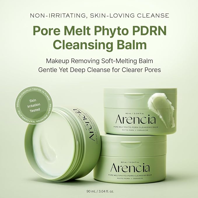 ARENCIA Pore Melt Phyto PDRN Cleansing Balm, Makeup Removing & Pore Care Cleanser with PDRN, Ceramide, Hyaluronic Acid, 90ml / 3.04 fl. oz.