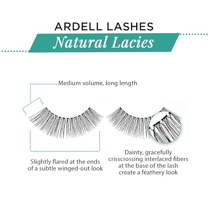 Ardell Natural Lashes False Eyelashes Lacies Black (4 Pack)
