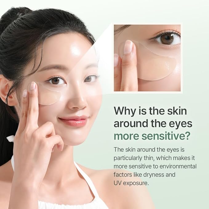 mixsoon Cica-Hyal Eye Patch - Soothing, Hydrating and Cooling Hydrogel Eye Patches, Gentle Care for Tired Eyes 84 g / 2.84 fl.oz. (30 pairs) Korean Glass Skin Care