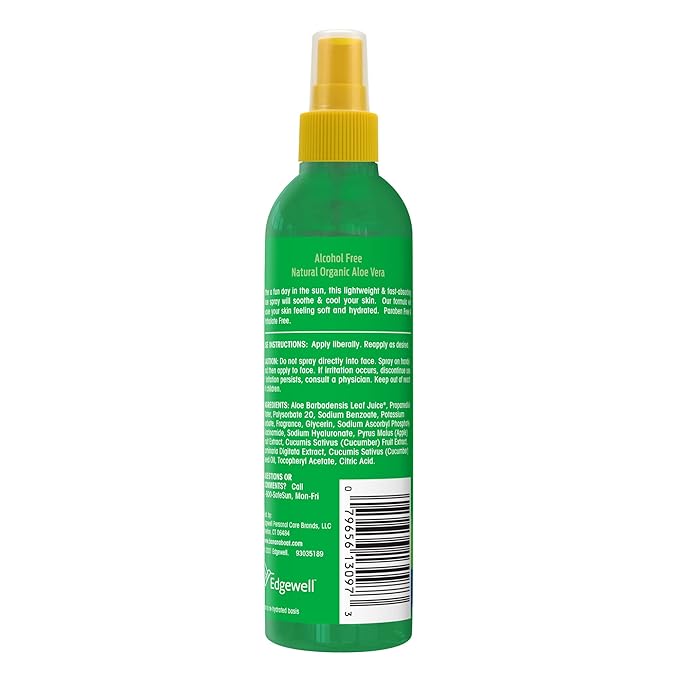 Banana Boat Aloe After Sun Spray with Cucumber Extract & Vitamin E, Broad Spectrum Pump Spray, 6oz. (Pack of 2)