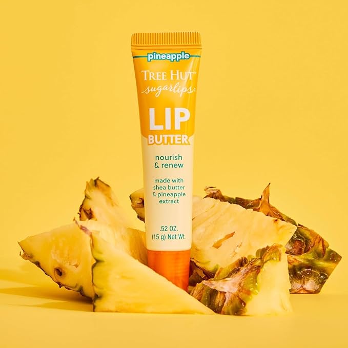 Tree Hut Pineapple Sugarlips Lip Butter, Moisturizing & Nourishing Lip Care for Smooth, Hydrated Lips, 0.52 fl oz