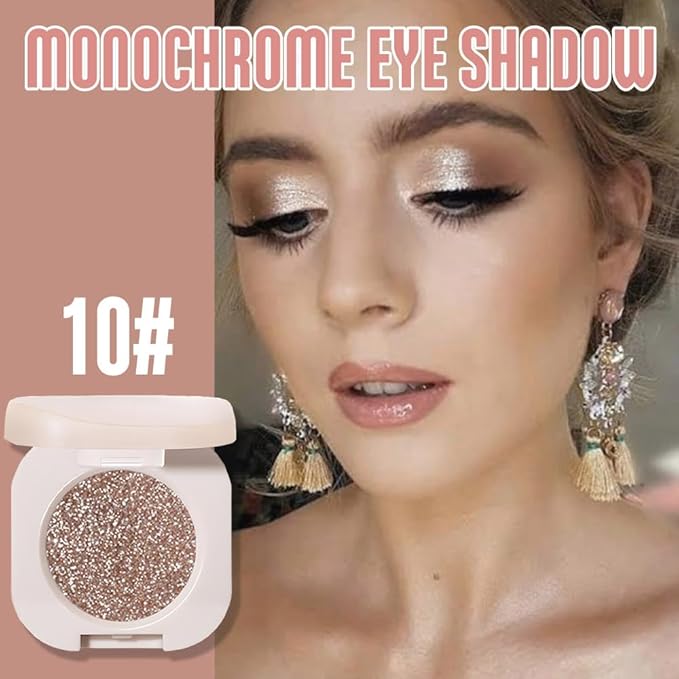 CAKAILA Single Nude Gold Brown Shimmer Eyeshadow,Bright Intense Monochrome Eye Shadow,Apply Makeup Easily,Glitter Pressed Powder Single Eyeshadow,24 Hour Eye Makeup Longwear Waterproof
