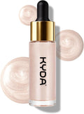 KYDA Liquid Highlighter Drops, Multiuse Liquid Glow Filter Makeup for Face & Body, Glowing Bronzer Drops with Skincare Formula, Glowing Soft-Focus Liquid Highlighter Makeup, Fair Glow