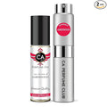 CA Perfume Duo Impression of Amberwood For Women And Men Perfume Layering Set Long Lasting Travel Size EDP + Body Oil Roll-On Bottle 0.27 Fl Oz+0.33 Fl Oz