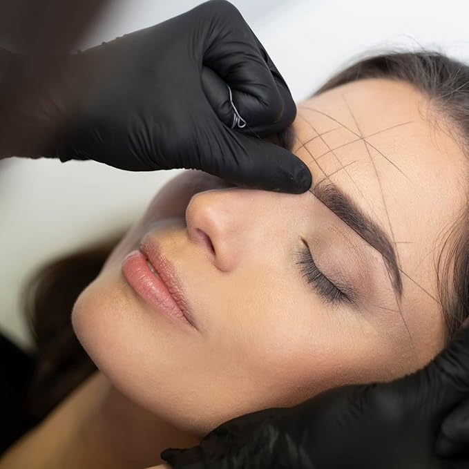 Parallel Products - Premium Eyebrow Mapping String for Microblading - Pre-Inked - 1 mm Charcoal Thread - Essential Brow Microblading Supplies - 15 Meters per Box (12 Pack)