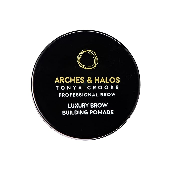 Arches and Halos Luxury Brow Building Pomade - Vegan Eyebrow Pomade - Creamy, Long Wearing Color for Clean, Defined Brows - Neutral Brown - 0.1 oz (Pack of 2)