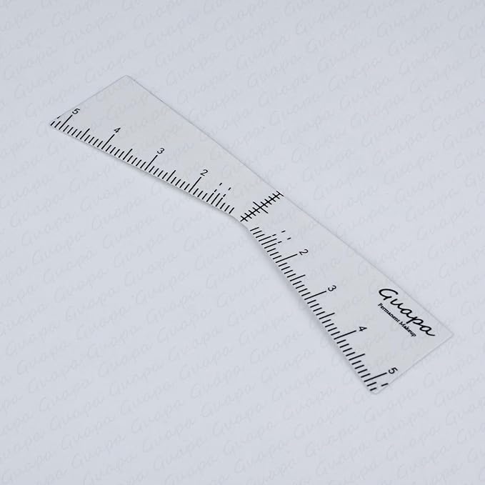 Guapa Eyebrow Ruler Stencils Easy Mapping Shaping Sticker Stencil Microblading Measure Tool Brow Shape Design Positioning Stickers for Permanent Makeup (White Set -5PCS)