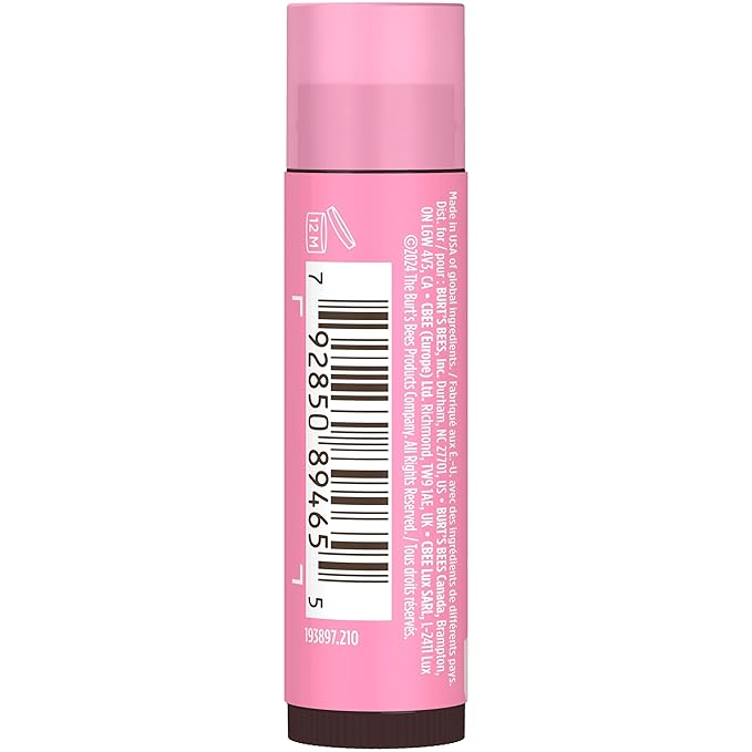 Burt's Bees Lip Tint Balm, Mothers Day Gifts, with Long Lasting 2 in 1 Duo Tinted Balm Formula, Color Infused with Deeply Hydrating Shea Butter for a Natural Buildable Finish, Pink Blossom (2-Pack)