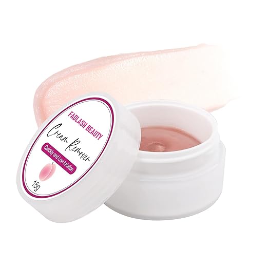 Lash Remover for Lash Extensions 15g Cream Lash Extension Remover Dissolves Quickly Gentle and Low Irritation Lash Remover for Sensitive Skin Professional Lash Glue Remover for Salon, Peach