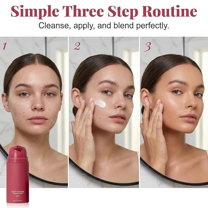 Korean Color Changing Foundation, 2026 New Skin Tone Adapting Liquid Foundation, Automatically Adjusts Makeup Application, Concealing Fine Lines And Wrinkles for All Skin Tones (2pcs)