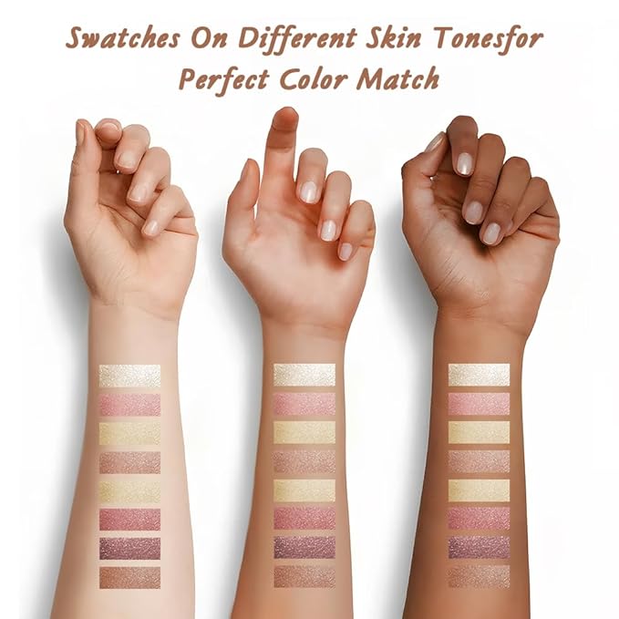 All-in-One Baked Eyeshadow Palette,Face & Eye Makeup with Highlighter Blush Contour,Soft Neutral Low-Saturation Tones,Smooth Blendable Buildable, Long-Lasting Natural Glow,Paleta de Sombras de Ojos 02