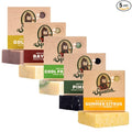 Dr. Squatch Natural Men’s Bar Soap - Cold Process Body Soap Bar with Natural Oils - Gifts for Men - Summer Citrus, Cool Fresh Aloe, Gold Moss, Bay Rum & Pine Tar (5 oz, 5-Pack)