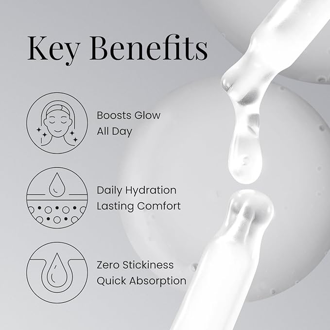 Daily Glow Boosting Serum, Hydrating Glass Skin Niacinamide Face Serum for Dull, Dehydrated&Sensitive Skin, Lightweight Soothing Care with Marine Complex, Korean Skin Care (1.69 Fl Oz / 50ml)