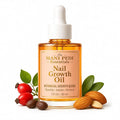 Natural Nail Growth Oil. Powerful Blend of Rosehip, Jojoba & Amond Oils. Promotes Stronger, Healthier Nails. Hydrates & Strengthens Cuticles for Faster Nail Growth - 1 Fl Oz