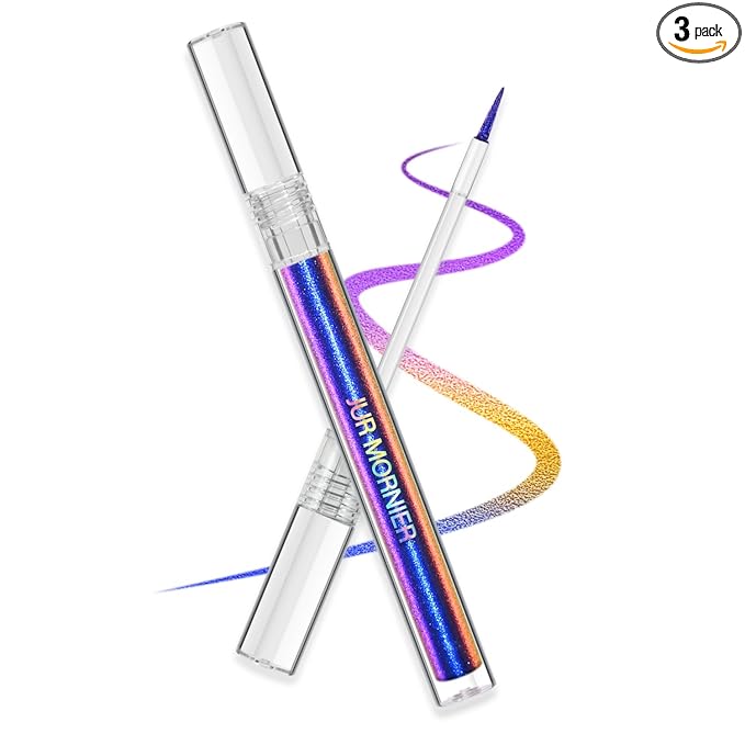 Multichrome Liquid Eyeshadow Set,3 Colors Multi-Dimensional Eye Liner Makeup,High Pigment Waterproof Metallic Eyeshadow,Ultre Fine Tip Glitter Eye Makeup (#601)