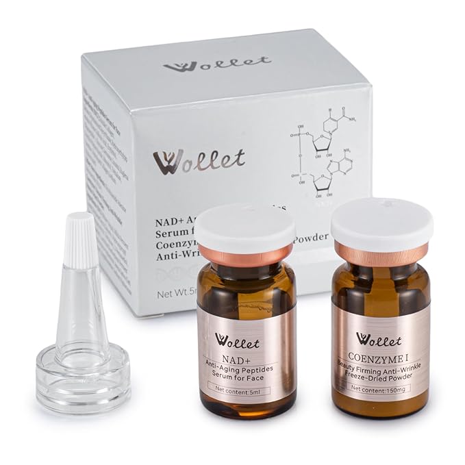 NAD+ Anti-Aging Peptides Serum – Fresh Activation, NAD+ & Collagen Peptides for Wrinkle Repair & Firming, Hydration & Brightening Without Microneedling, 5-days Supply for All Skin Types