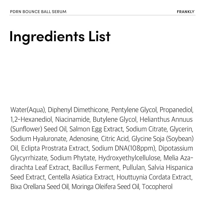 FRANKLY Salmon PDRN Bounce Ball Serum – 99% Pure Salmon DNA PDRN for Post Microneedling Recovery, Redness & Damaged Skin Repair | Glass Skin Korean Skincare | Lightweight, Non Sticky | 1.01 fl oz