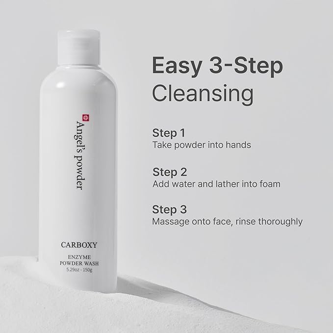 Angel’s Powder Enzyme Powder Cleanser for Face – Gentle Exfoliating Facial Wash for Sensitive Skin, Korean Skincare, pH 5.5, 5.29 oz