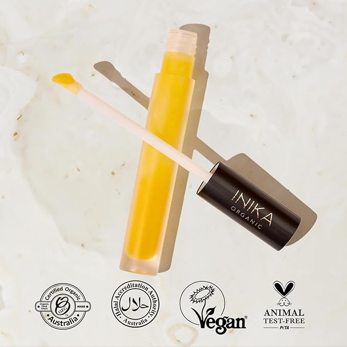 INIKA Organic Lip Serum | Treatment for Dry Lips, Restorative Skincare Ingredients, Deeply Hydrating, Intensively Moisturising. Regenerative Formula. 100% Natural + Vegan. 5mL
