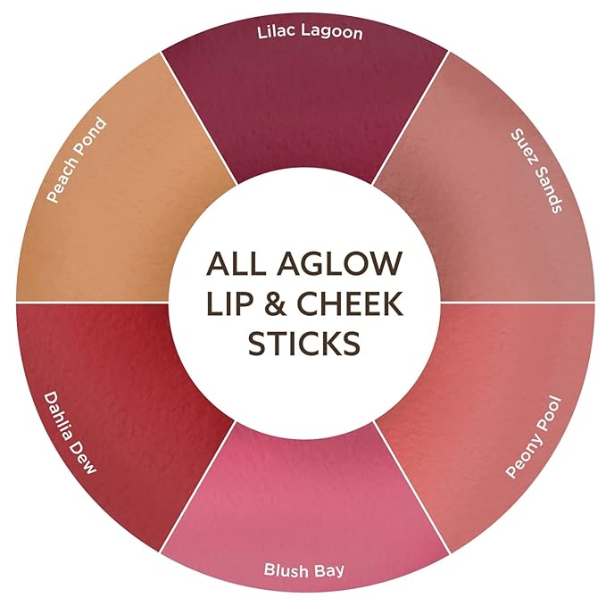 Burts Bees 100% Natural All Aglow Lip & Cheek Stick, Blush Bay - 1 Tube