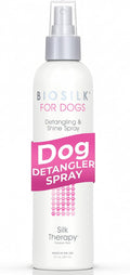 BioSilk for Dogs Silk Therapy Detangling and Shine Protecting Spray, pH Balanced Leave-In Mist with Silk and Vitamins for Dematting, Paraben-Free, All Coats and Breeds, 8 Fl Oz