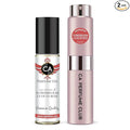 CA Perfume Duo Impression of Flowerbloom La Vie En Rose For Women Perfume Layering Set Long Lasting Travel Size EDP + Body Oil Roll-On Bottle 0.27 Fl Oz+0.33 Fl Oz