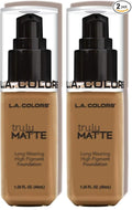 L.A. COLORS Truly Matte Foundation, Warm Caramel CLM362 (Pack of 2)
