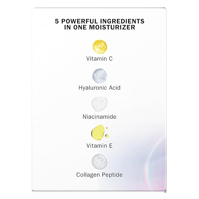 Olay Super Cream with Sunscreen SPF 30, Lightweight Face Moisturizer with Sun Protection, 5-in-1 Skin Care Benefits - Hydrating, Brightening, Firming - Niacinamide, Vitamin C, Collagen Peptide, 1.7 oz