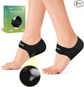 Welnove Gel Heel Protector Cups, Inserts Pads for Women Men, Plantar Fasciitis, Heels Spur Pain Relief, Achilles Tendonitis Dry Cracked Heel Support Cushion Black (W 4.5-9 / M 5-8)