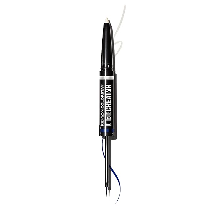 REVLON Liquid Eyeliner & Smoky Kohl Pencil, ColorStay Line Creator Eye Makeup, Waterproof & Transferproof, 154 Cool as Ice, 0.004 oz