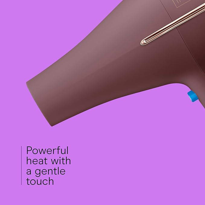 Infiniti PRO by CONAIR Hair Dryer, 1875W Blow Dryer with Diffuser and Concentrator Attachments, AC Motor with Ceramic Technology, 3 Heat & 2 Speed Settings, Plum