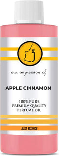 Just Essence Apple Cinnamon Fregrance Perfume Oil for Perfume Making, Personal Body Oil, Soap, Lotion, Candle Making & Incense | Premium Quality Undiluted & Alcohol Free | 16 Fl Oz