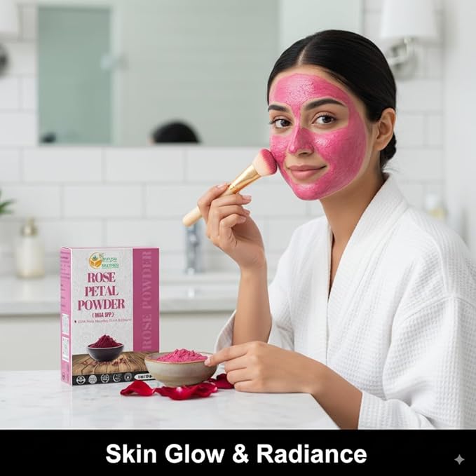 Herbs Botanica Rose Petal Powder Natural, 100% Natural for Face Mask, DIY Skin Care, Aromatherapy, No Preservatives or Colors, Chemical-Free Herbal Powder, 100 gm / 3.52 oz