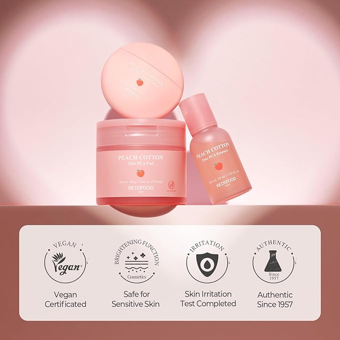 SKINFOOD Peach Cotton Zinc PCA Tone Up Cream, Korean Tinted Moisturizer for Face and Body, Dewy and Matte Skin Tint, Stocking Stuffers, Skin Care Makeup for Color Correcting (1.69 fl. oz.)