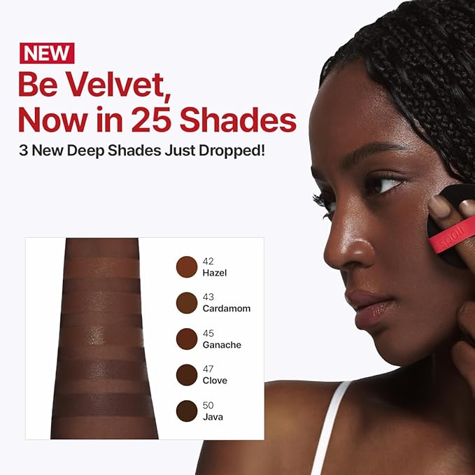 Espoir Be Velvet Cushion Foundation #47 Clove | Quick and Easy Coverage with Long-lasting Color by Zero Oxidation, Velvety Smooth Finish & Lightweight Formula, Vegan, Korean Makeup, 0.46 oz
