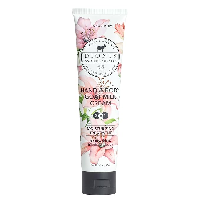 Dionis Goat Milk Hand & Body Cream Stargazer Lily 3.3oz